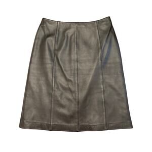 Vintage Spiegel 1980s 90s Black Leather Skirt Punk Goth Grunge Biker Size 6